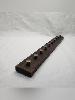 Industrial Wood Metal Peg Wall Board Low Profile Jewelry Keys